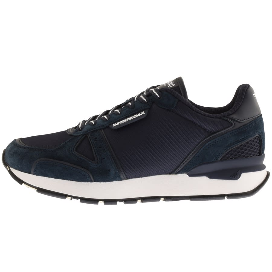 Alternative Image for ProductEmporio Armani Logo Trainers Navy1